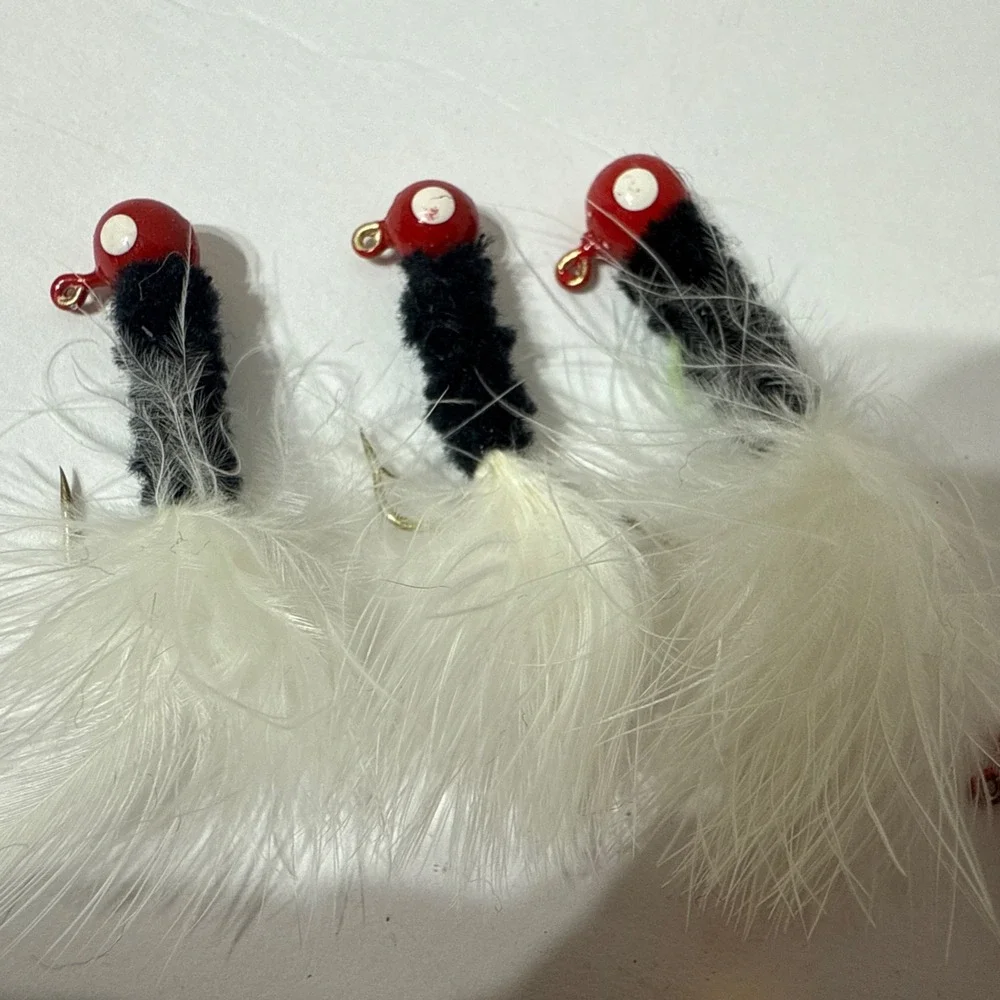 Marabou Jigs Crappie Panfish Bass Walleye Fishing Lure Mixed LOT Eagle Claw Tool